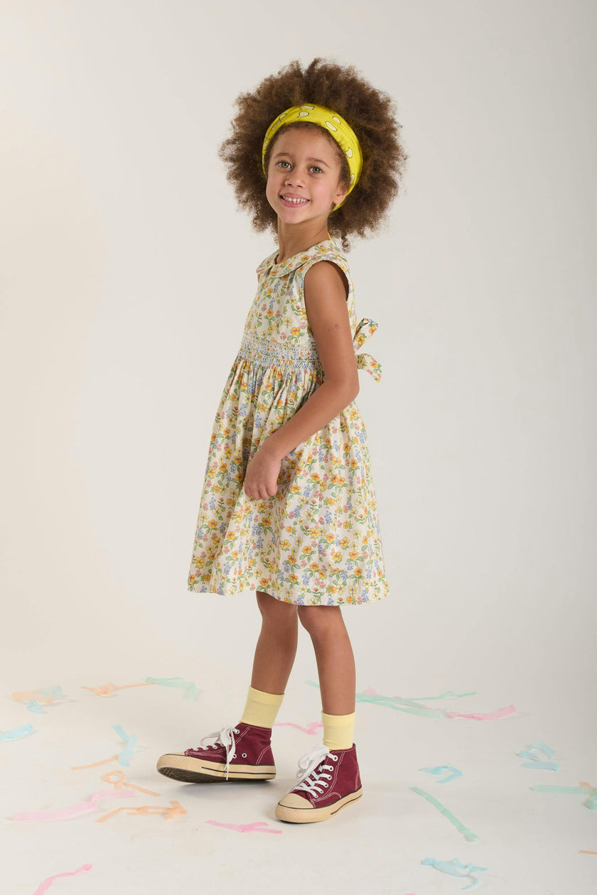 Hand-Smocked Girls Dress - Caroline