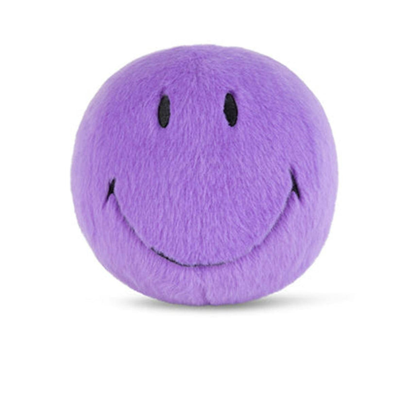 Plush Smiley Fuzzy Bright Purple 5"