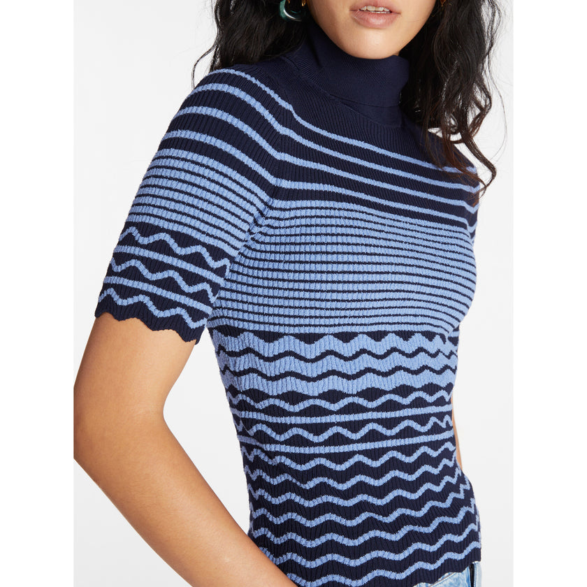 Women's Cara Knit Top, Navy