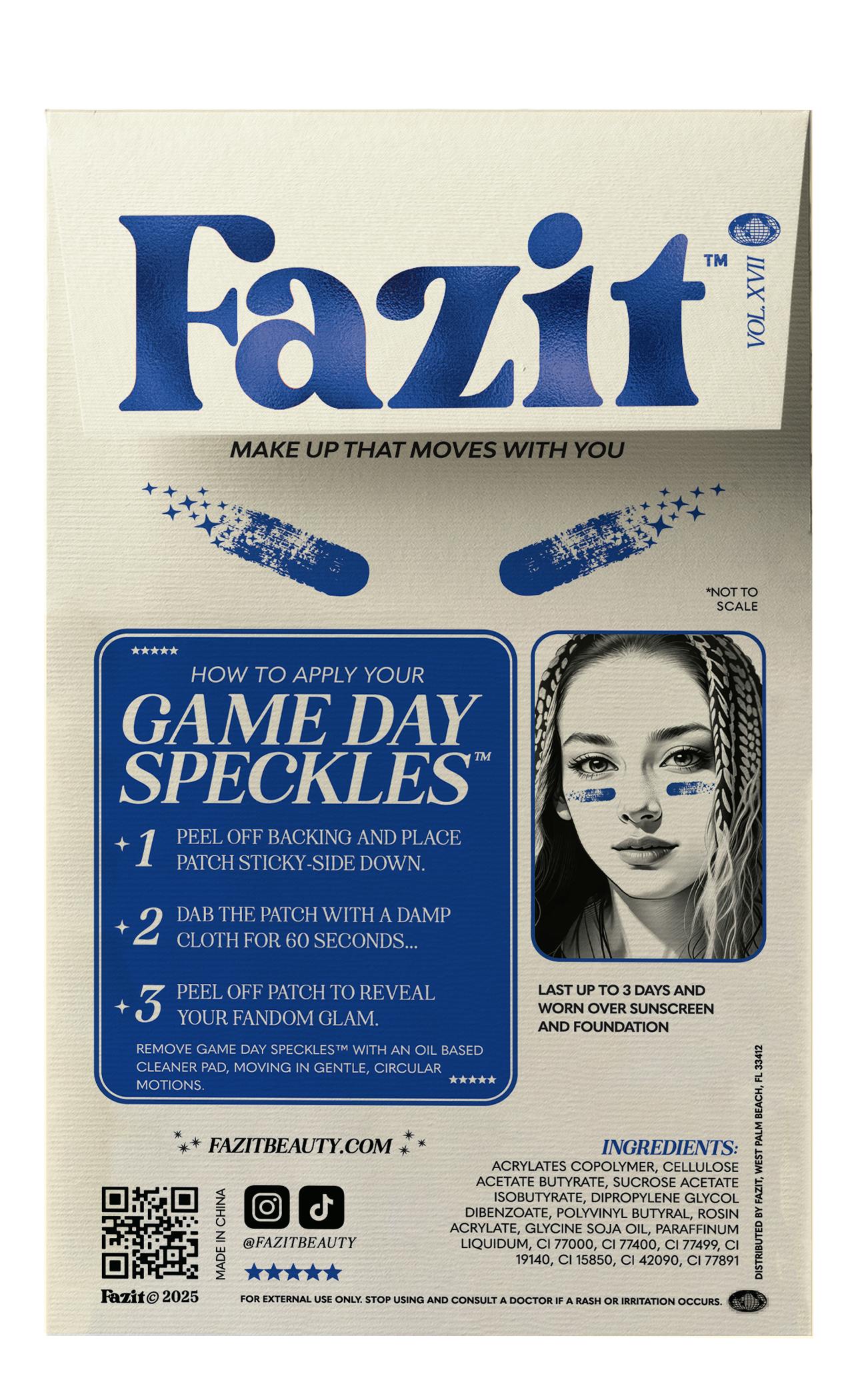 Blue Game Day Speckles