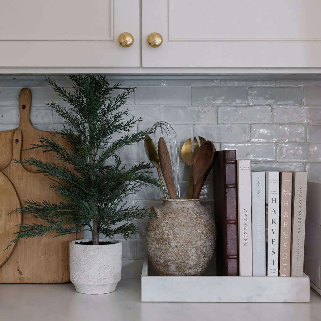 2' Faux Cedar Tree, Set of 2