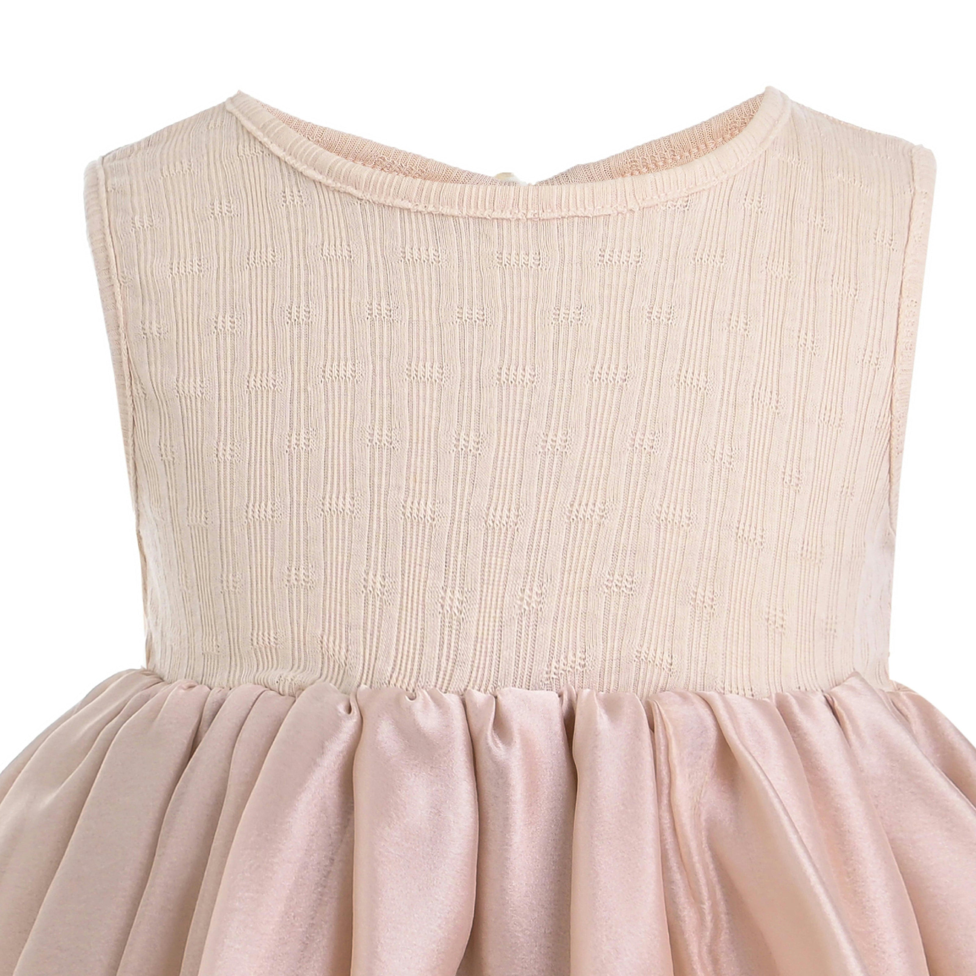 Light Pink Balloon Hem Dress