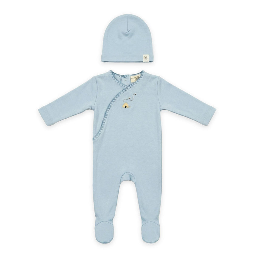 Honeybee, Flower & Rolling Horse Cotton Spandex Footie
