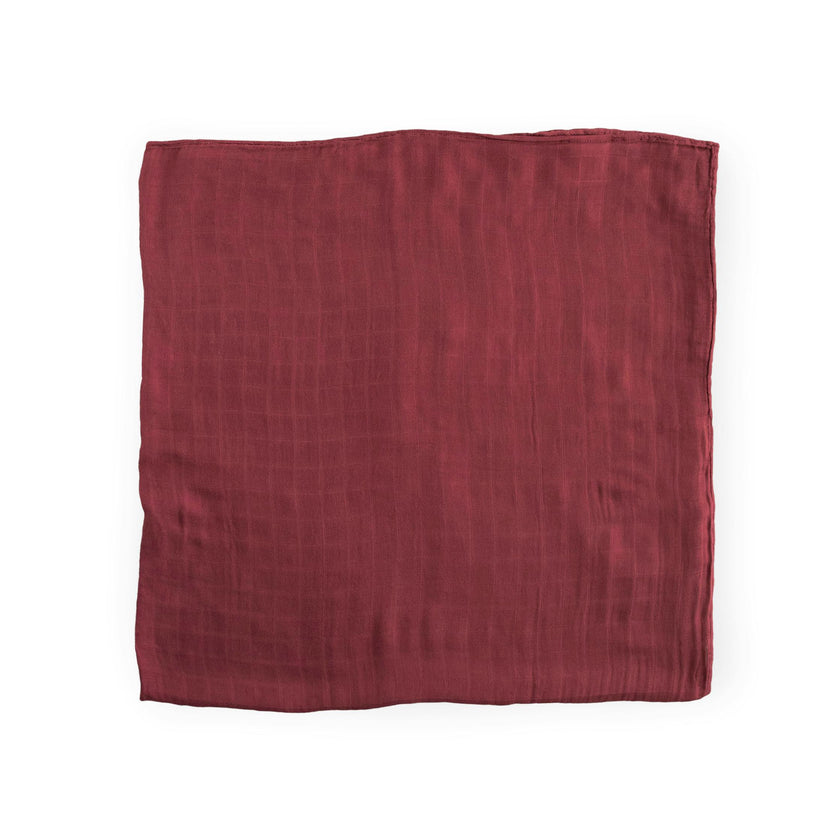 Deluxe Muslin Swaddle Blanket - Dusty Maroon