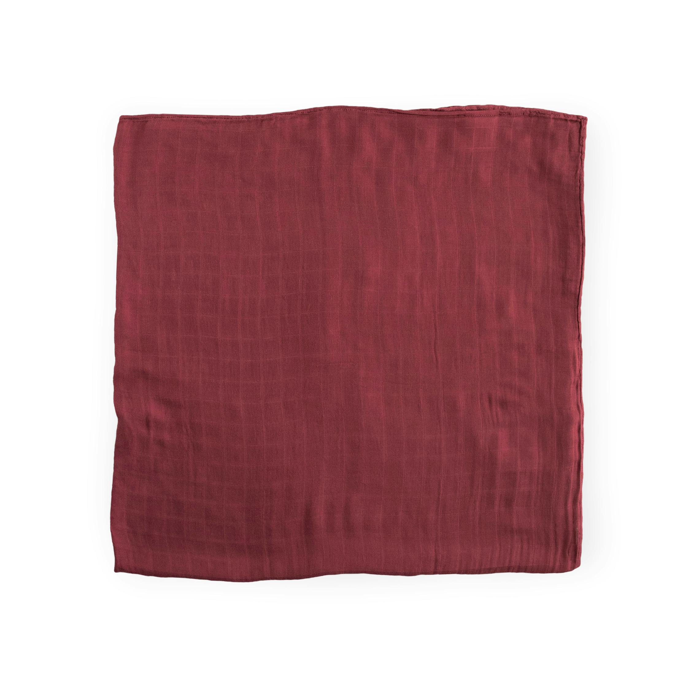 Deluxe Muslin Swaddle Blanket - Dusty Maroon
