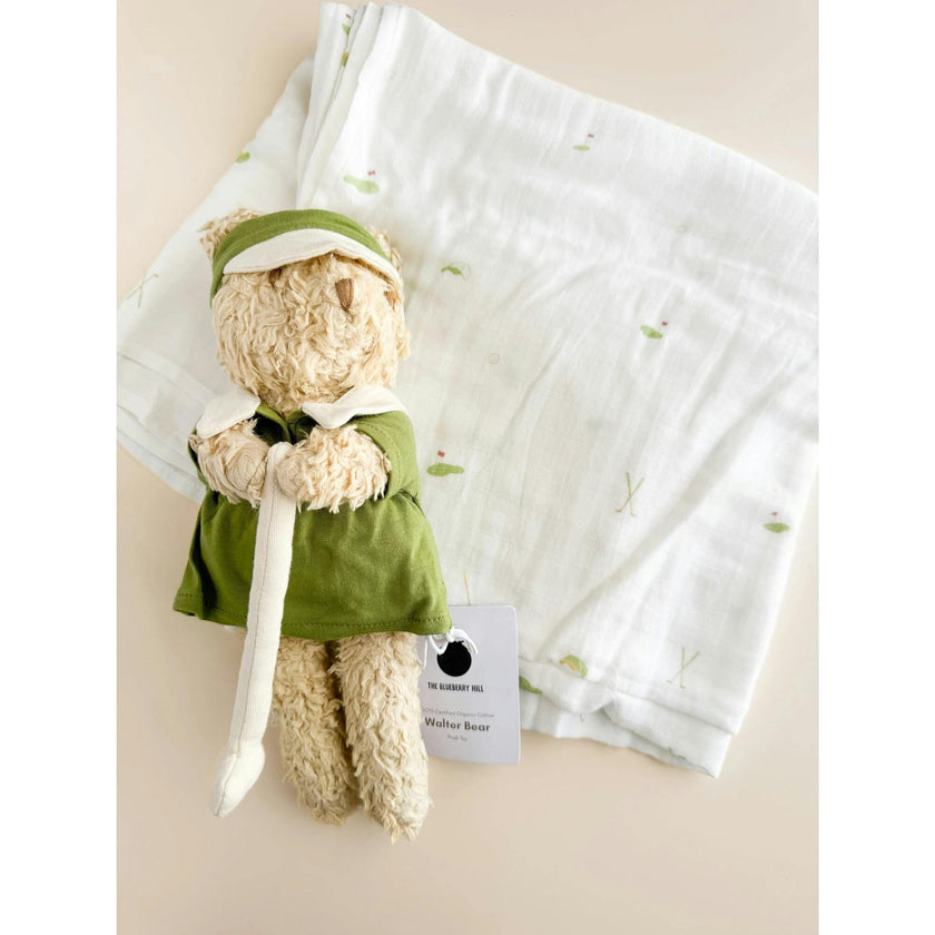 Swaddle and Walter Bear Plush Toy Set - Golf