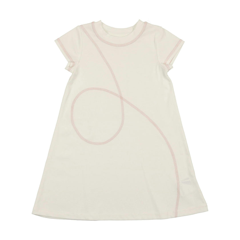 Spiral Stitch Short Sleeve Dress