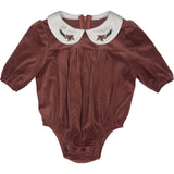 Velvet Butter Peter Pan Collar Long Sleeve Romper