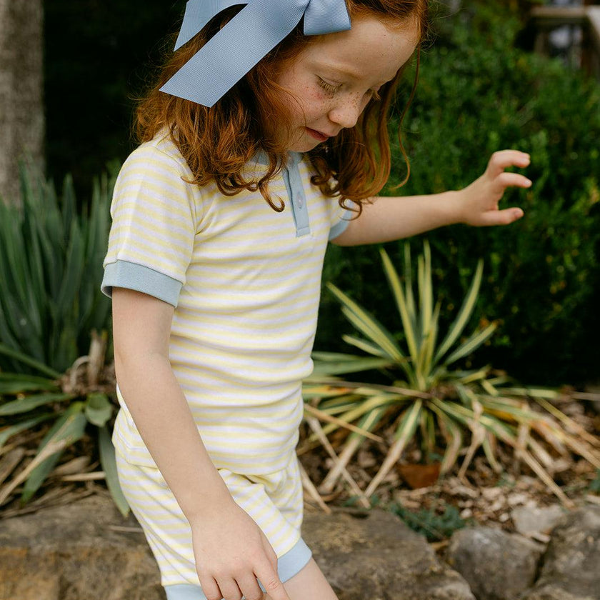 Frankie PJ Set - Lemon Stripe