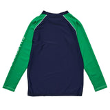 Navy Wave LS Rash Top