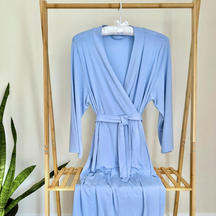 Mommy Robe - Solid Dusty Blue