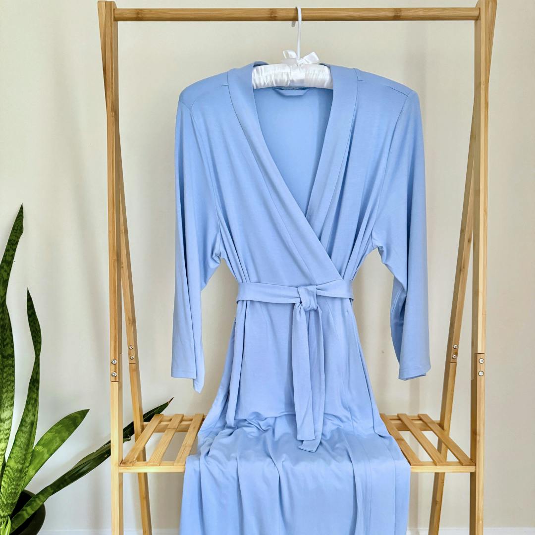 Mommy Robe - Solid Dusty Blue