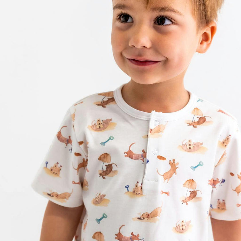 Beach Dogs Unisex Pima Cotton Short Pajama Set