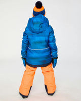 Two Piece Play Snowsuit Navy Blue and Orange with Orange Pants