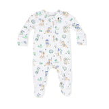 Country Club Dogs Neutral - 2 Way Zipper Footie