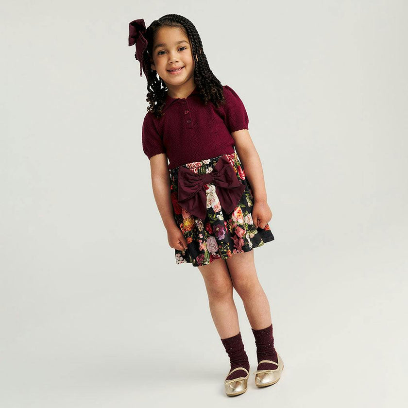 Posh Botanica Velour Bow Skirt