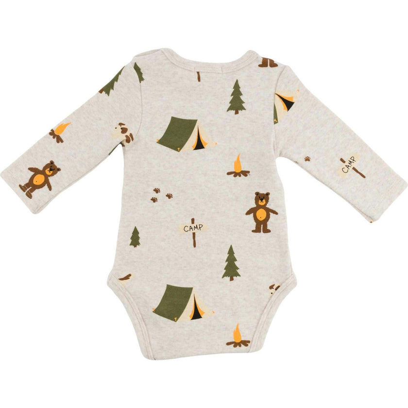 Camping Print Pocket Onesie