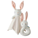 SNUGGLE + SHAKE - Baby Lovey Security Blanket Toy and Rattle Set