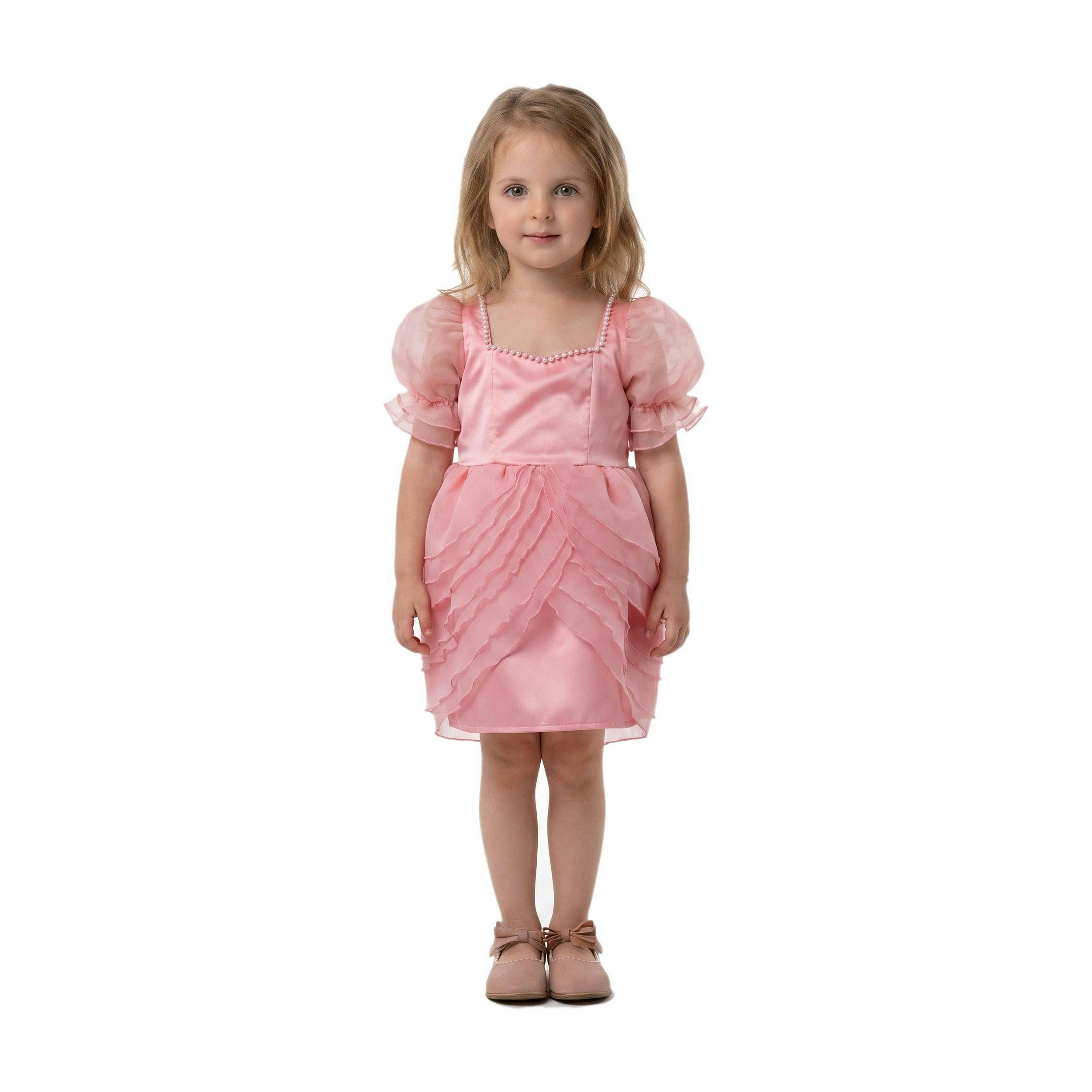 Blush Petal Princess Ruffle Pink Birthday Dress for Girls