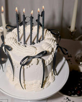 Midnight Sparkle Candles - 10 black glitter candles