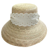 Clematis Bucket Hat (PreOrder Shipping June 15th) - Antique Eyelet Scallop Lace Short Ribbon