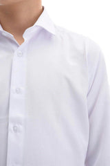 White Solid Dress Shirt