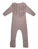 Ruffle Chest Long Sleeve Footie