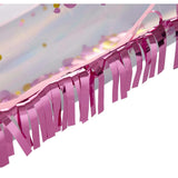 Packed Party Confetti and Fringe Cowboy Boot Mylar Balloons Set of 2 - 21-Inch Pink Boot-Shaped Balloons with Confetti Fill and Shiny Fringe Detailing