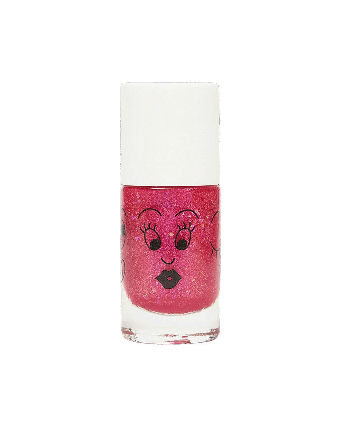 Nail Polish for Kids GLITTER SINGLE SISSI Dark Pink Glitter