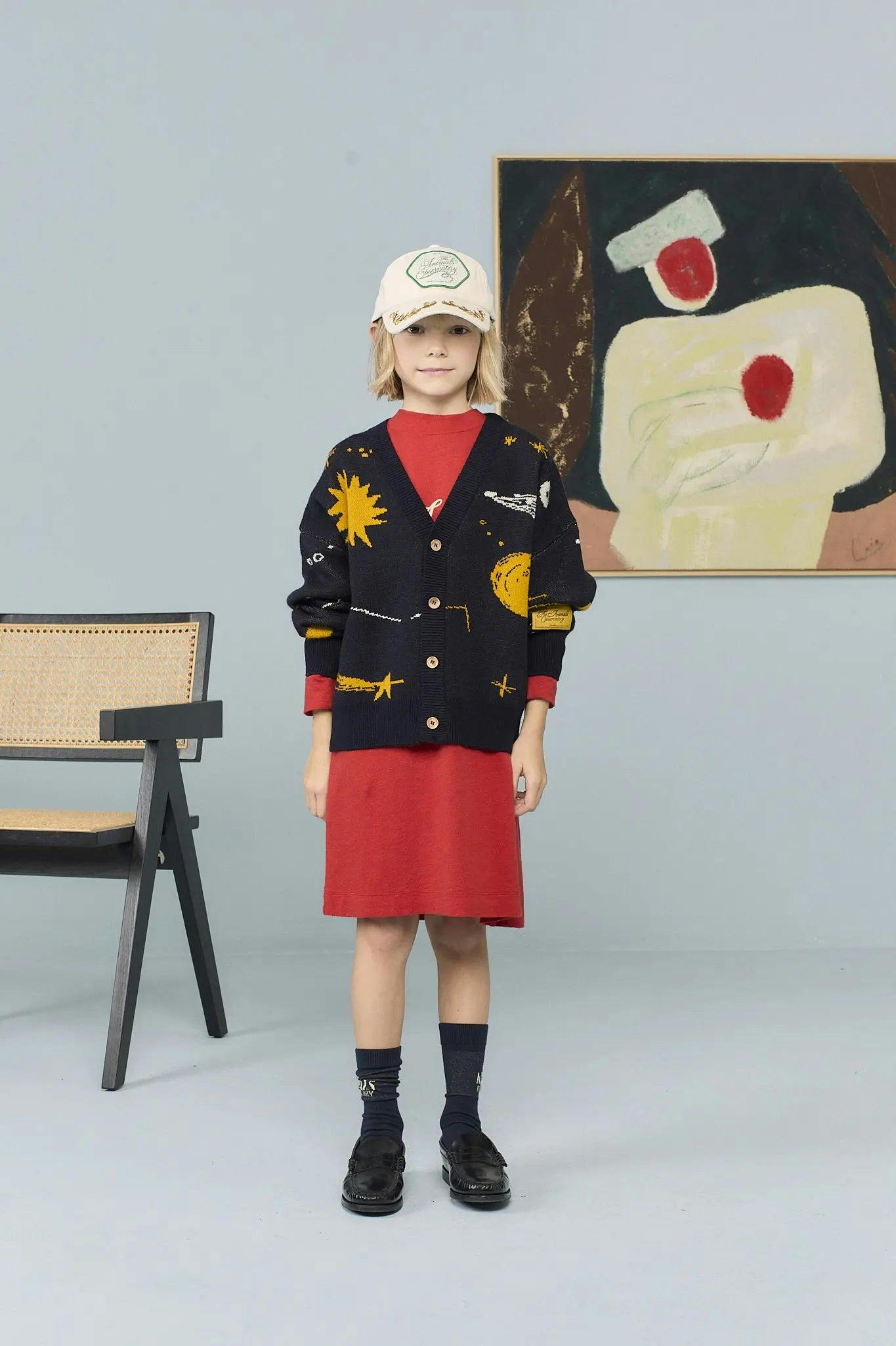 Navy Racoon Cardigan