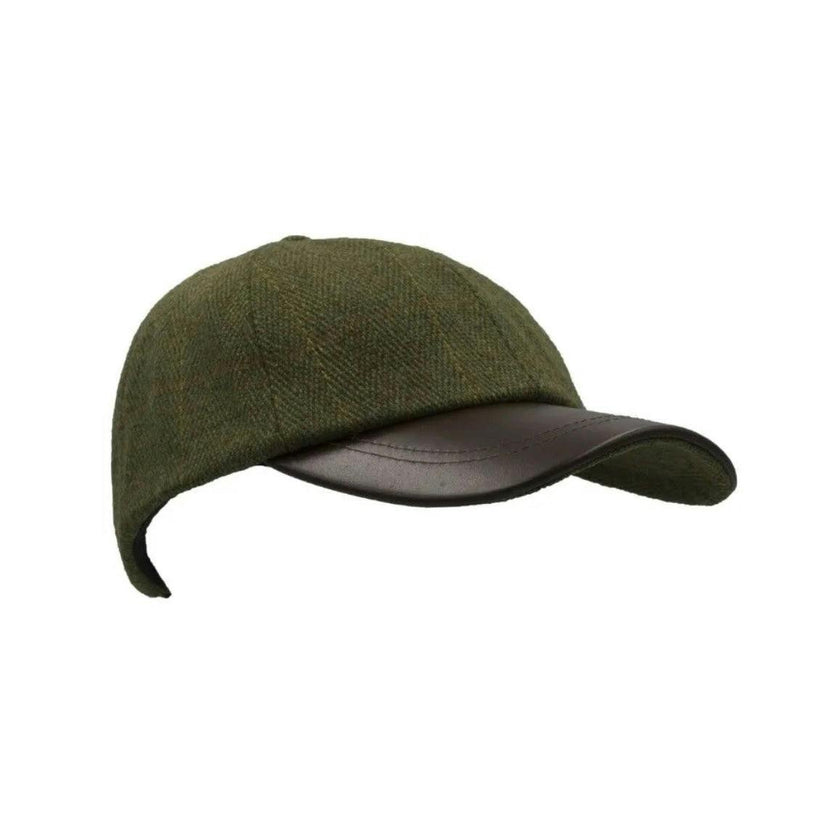 Hampton Tweed Baseball Cap - Olive