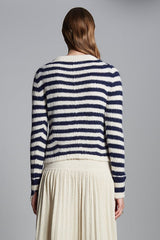 AVA STRIPE SWEATER | IVORY + NAVY