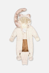 Baby One Piece Snowsuit For Car Seats Off White