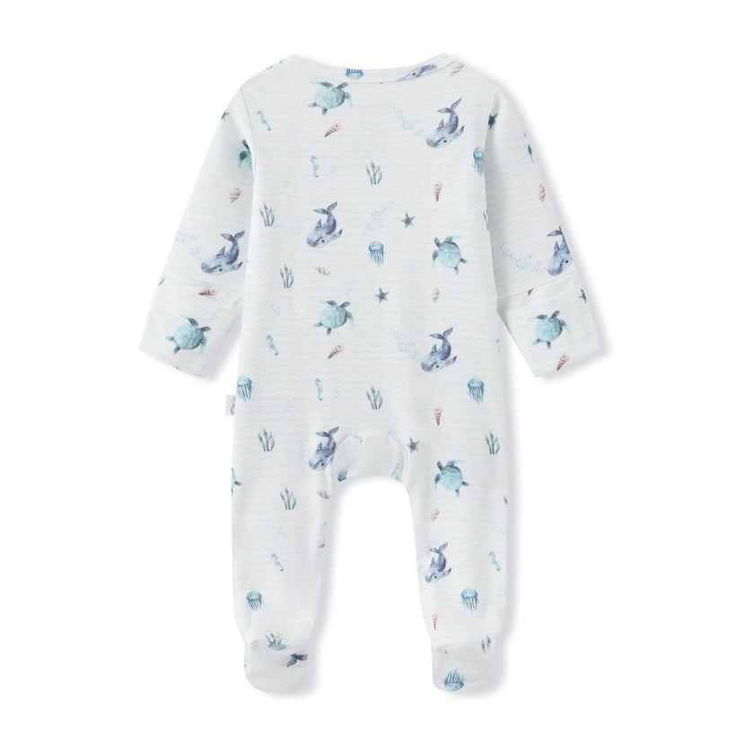 Bamboo Magnetic Footie Pajama - Le Bleu