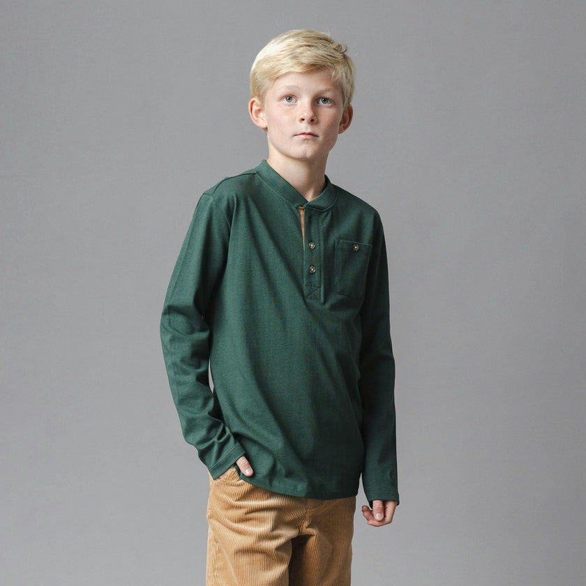 Organic Henley Pocket Tee