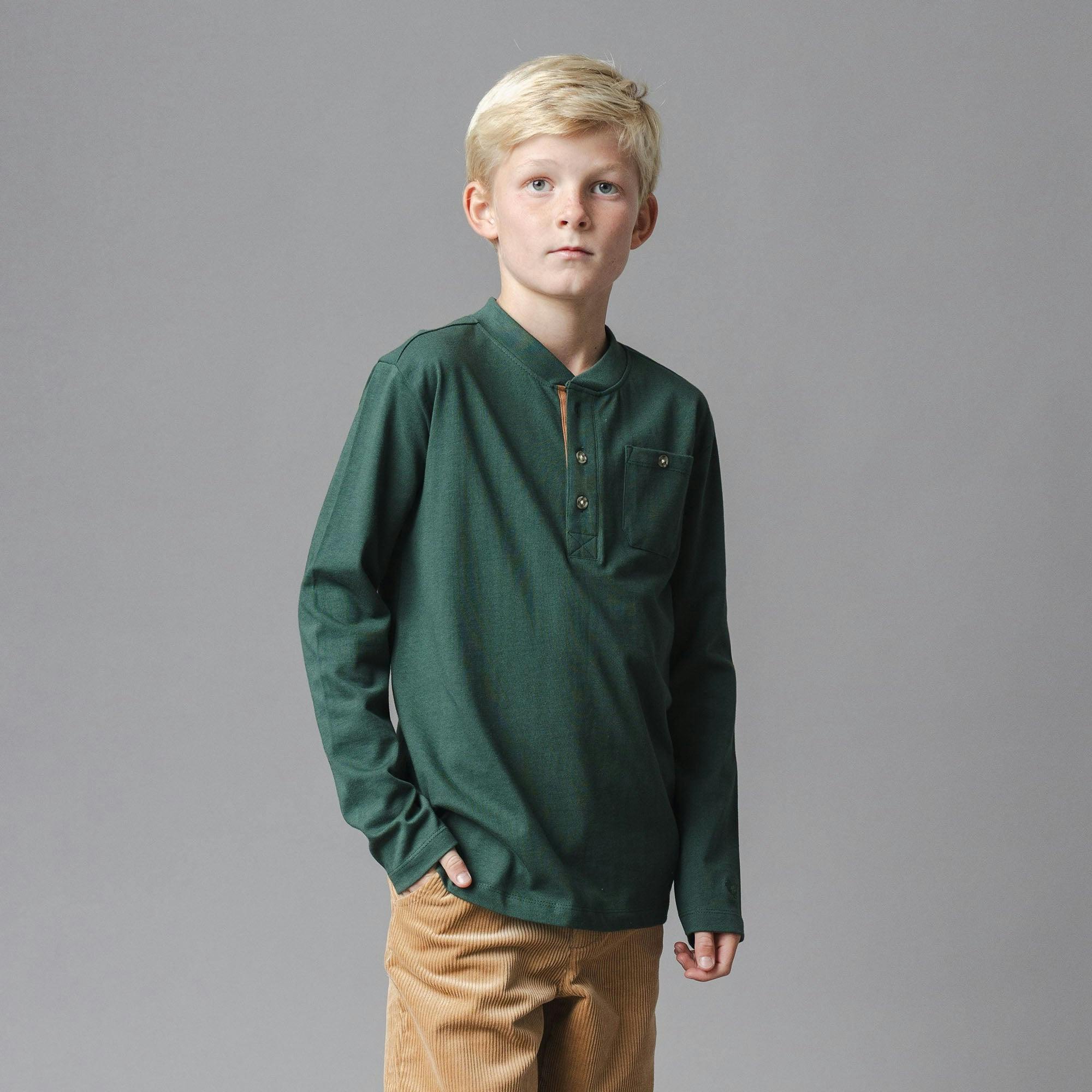 Organic Henley Pocket Tee
