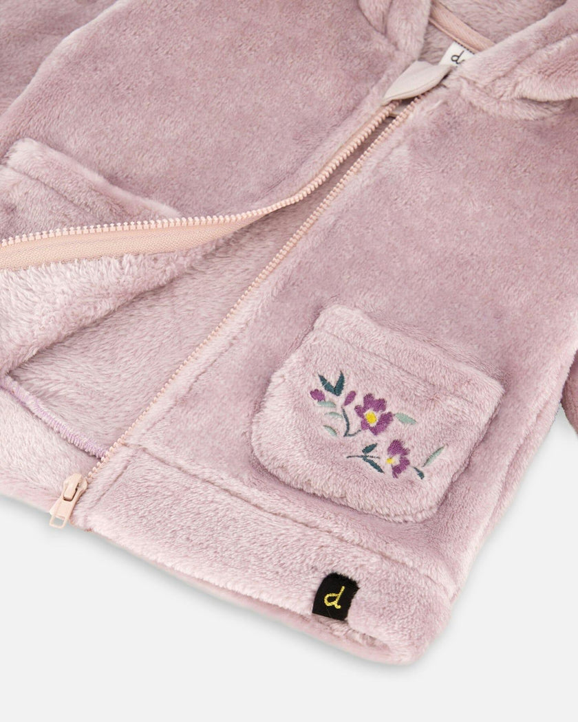 Hooded Zip Plush Jacket