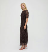 The Short Sleeve Dalia Nap Dress -  Chocolate