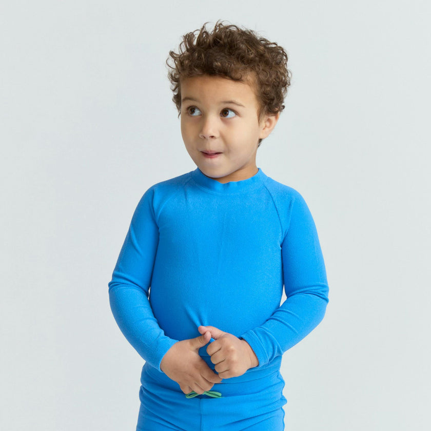 unisex deep sea blue terry rashguard