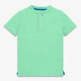 Kids heathered henley tee