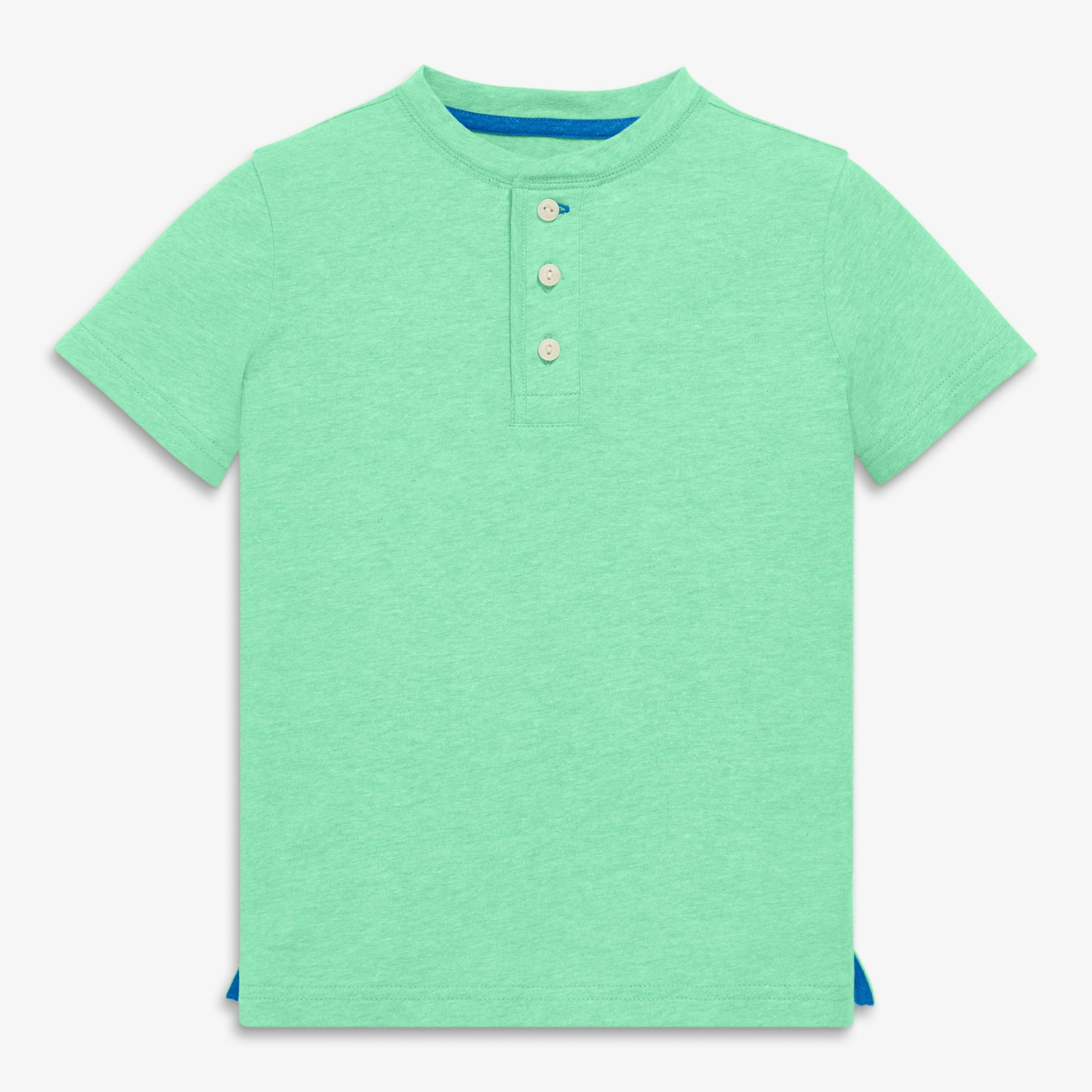 Kids heathered henley tee