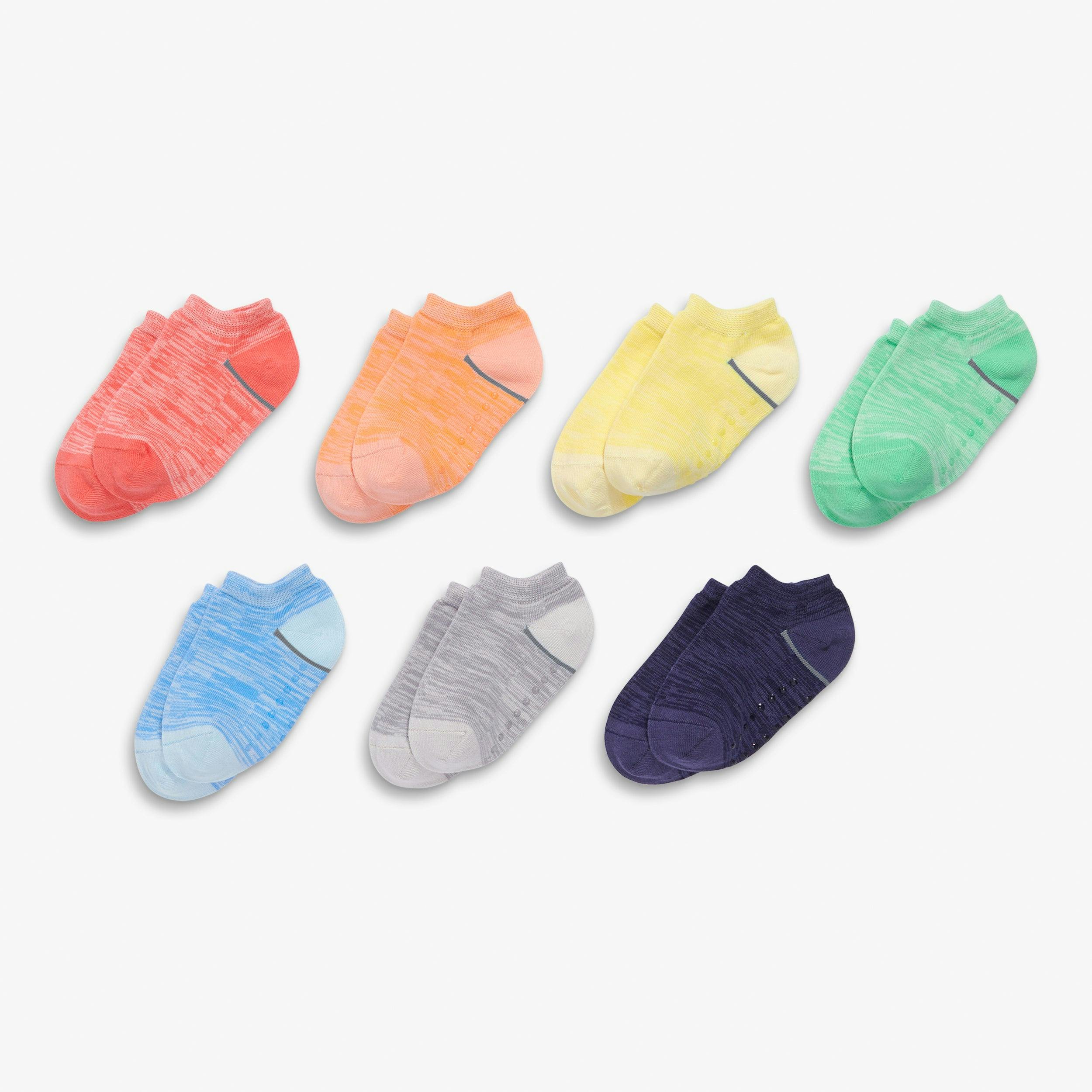 Kids space-dyed ankle sock 7-pack
