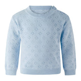 Blue Pointelle Sweater & Legging Set