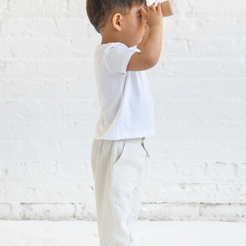 Merrit Seersucker Pant - Dune Stripe