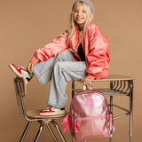 Kane Backpack, Metallic Pink/Silver