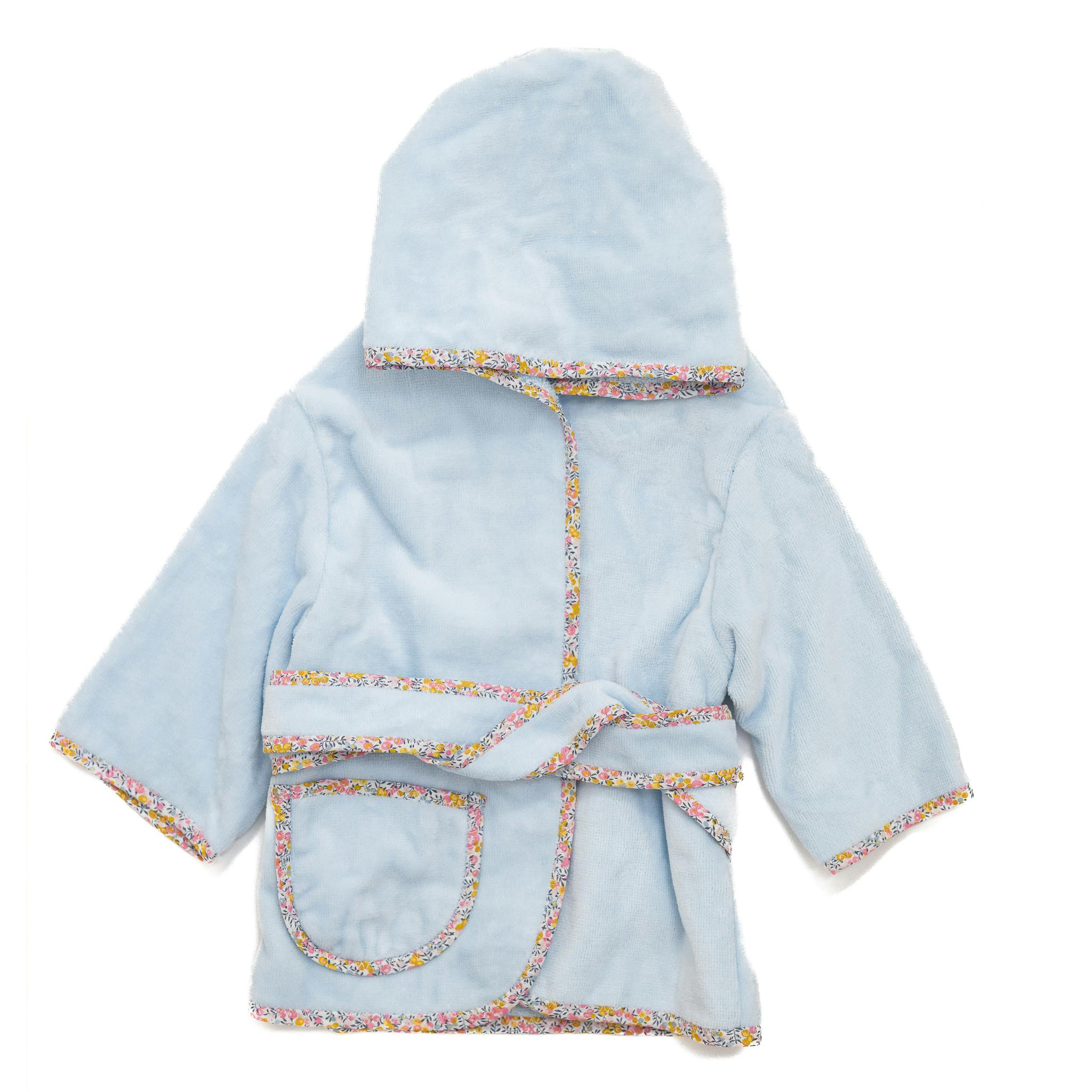 Custom Embroidered Floral Terry Velour Robe