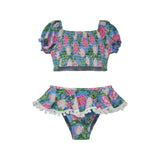 UPF 50+ Gemma Two Piece Smocked Pom-Pom Swimsuit
