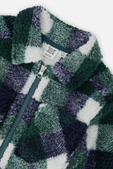 Zipped Overshirt Blue and Green Checks