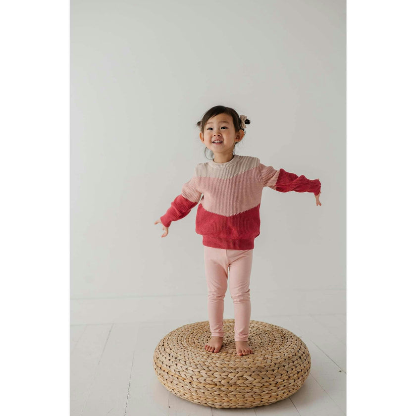 Girl's Colorblock Knit Sweater