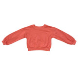 Girls Terry Crop Sweatshirt in Old Rose